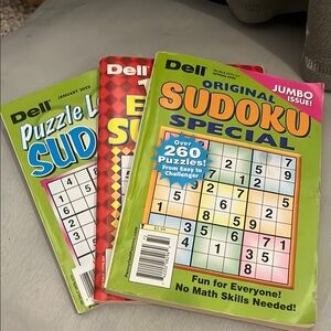 Dell Sudoku Puzzle Books Set